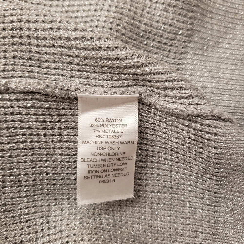Sweater Silver tone Sz XL - Picture 9 of 9